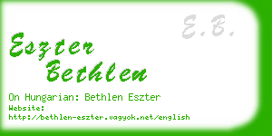 eszter bethlen business card